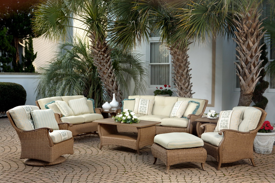 light brown rectangle classic rattan wicker patio furniture stained design for patio furniture wicker sets